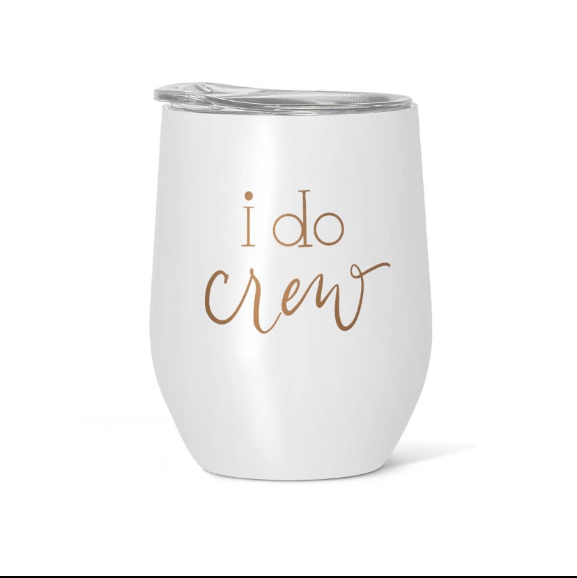 16 onzas. Vaso de vino y café I Do Crew de acero inoxidable