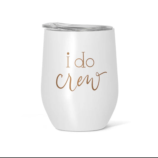 16 onzas. Vaso de vino y café I Do Crew de acero inoxidable