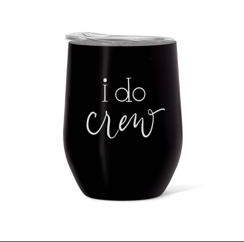 16 onzas. Vaso de vino y café I Do Crew de acero inoxidable