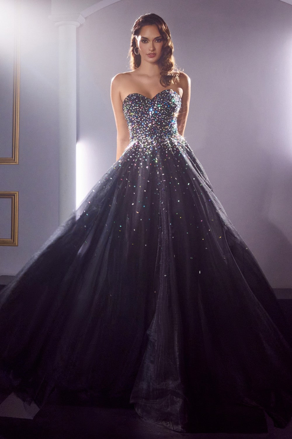 cb prom dresses Ladivine by Cinderella Divine CB095 - Sequin Mermaid Prom Dress