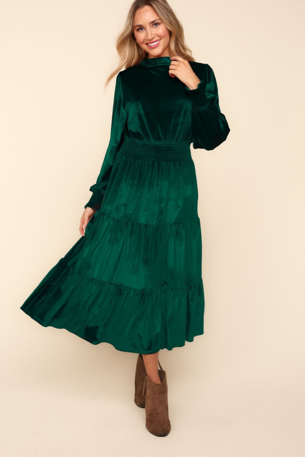 Velvet Tiered Dress