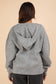 Grey Seam Detail Drop Shoulder Hooded Sweater