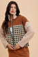 Plaid Zip Up Drop Shoulder Sherpa Jacket