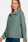 Ash Jade Turtleneck Fleece Sweatshirt