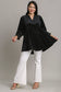 Beaded Frill Flounce Sleeve Velvet Babydoll Blouse