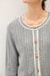 Gray Cable Knit Long Sleeve Contrast Edge Cardigan