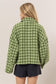 Tweed Plaid Button Up Collared Neck Jacket