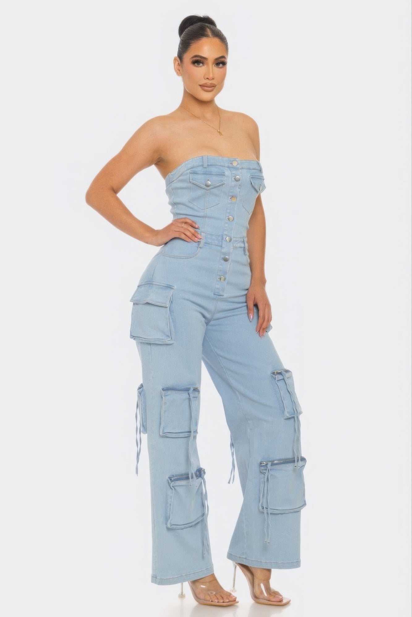 Stretch Denim Jumpsuit