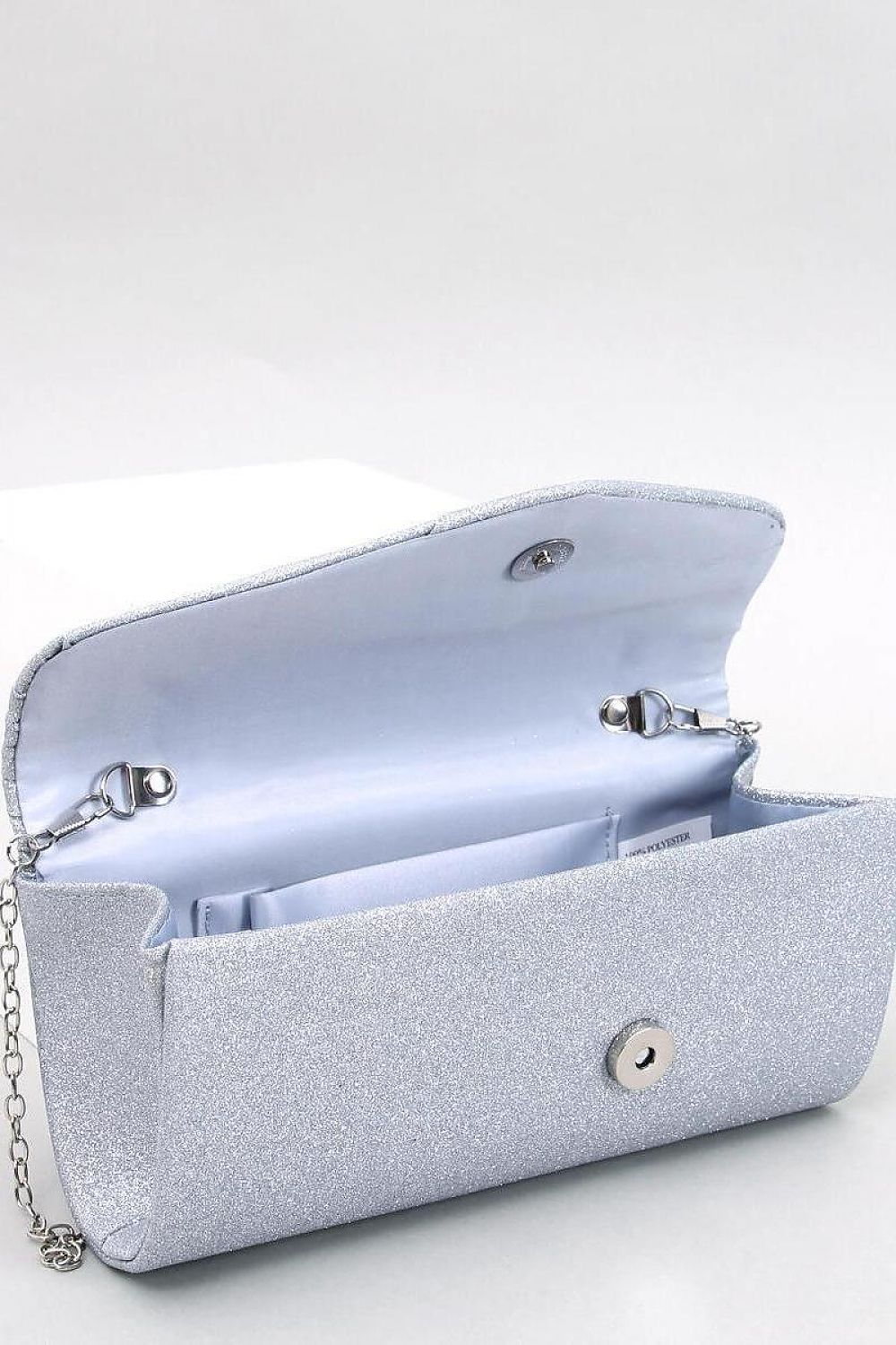 Silver Envelope Clutch Bag