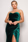 Emerald Strapless Sweetheart Maxi Velvet Dress